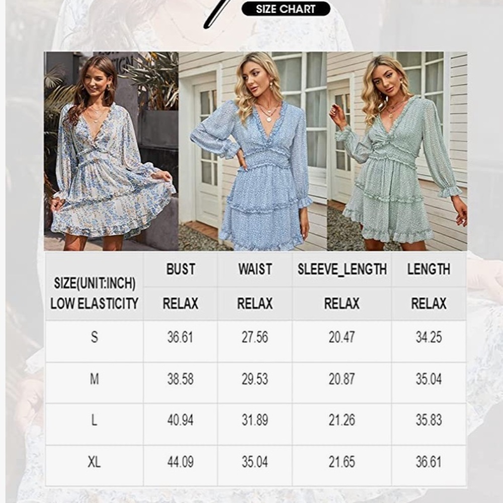 V Neck Long Sleeve Open Back Printed Mini Dress - Picture 6 of 8